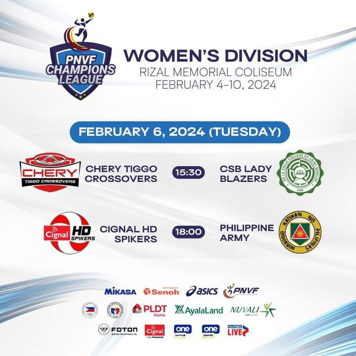 PNVF CHAMPIONS LEAGUE 2024 - CHERY TIGGO V CSB | CIGNAL V ARMY