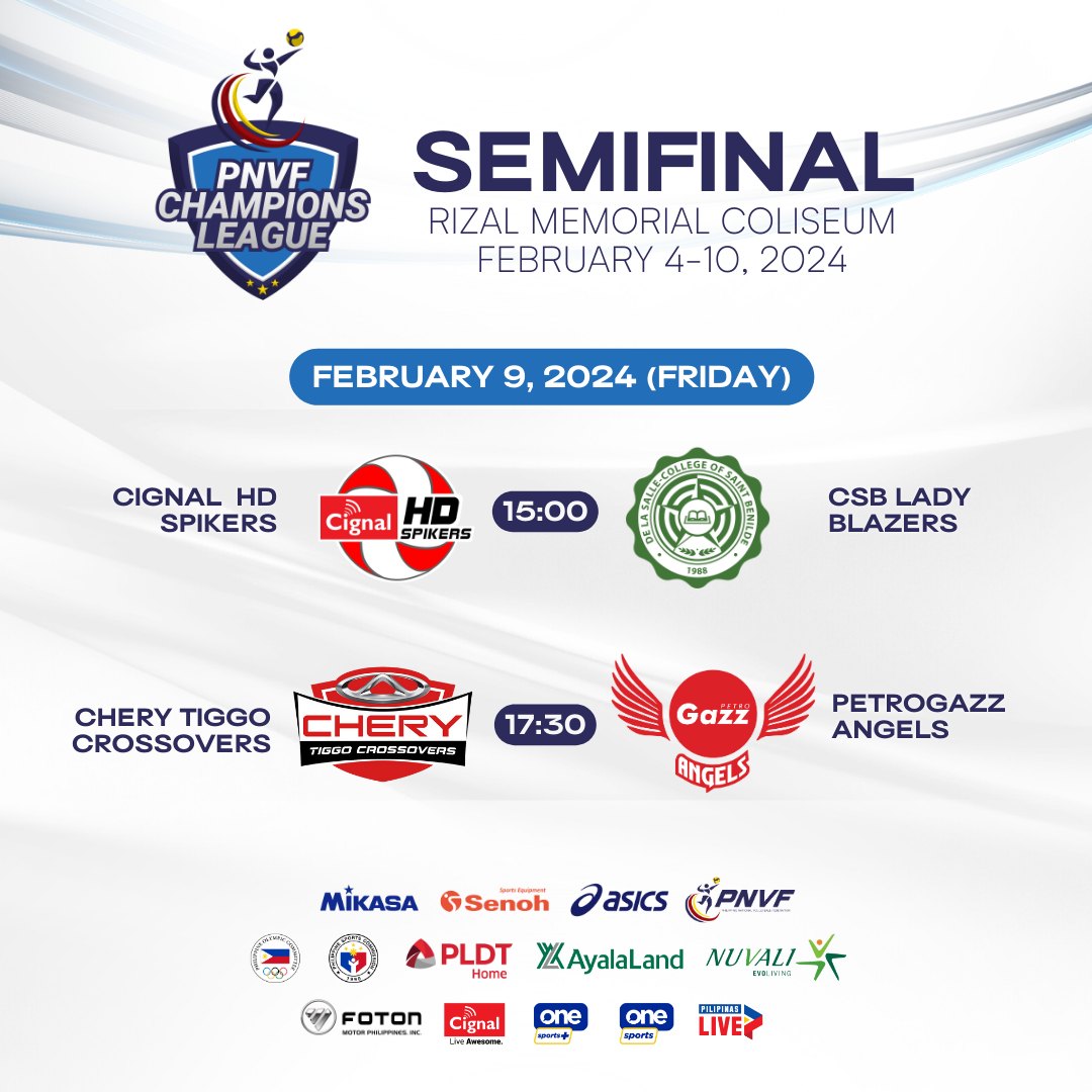 PNVF CHAMPIONS LEAGUE 2024: CIGNAL V CSB | CHERY TIGGO V PETROGAZZ