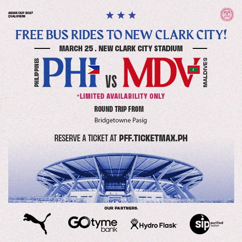 FREE BUS RIDE TO NEW CLARK CITY - PHI VS MDV