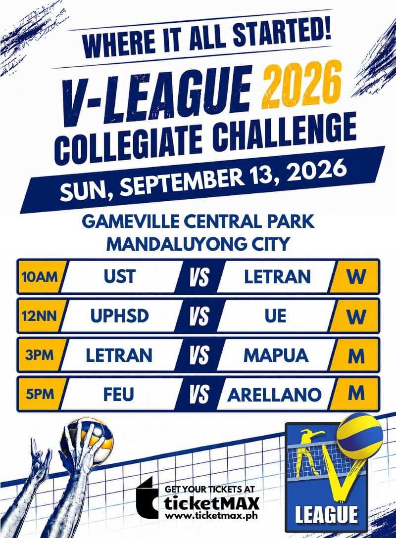 VLCC 2026: UST vs LETRAN (W), UPHSD vs UE (W), LETRAN vs MAPUA (M) and FEU vs ARELLANO (M)