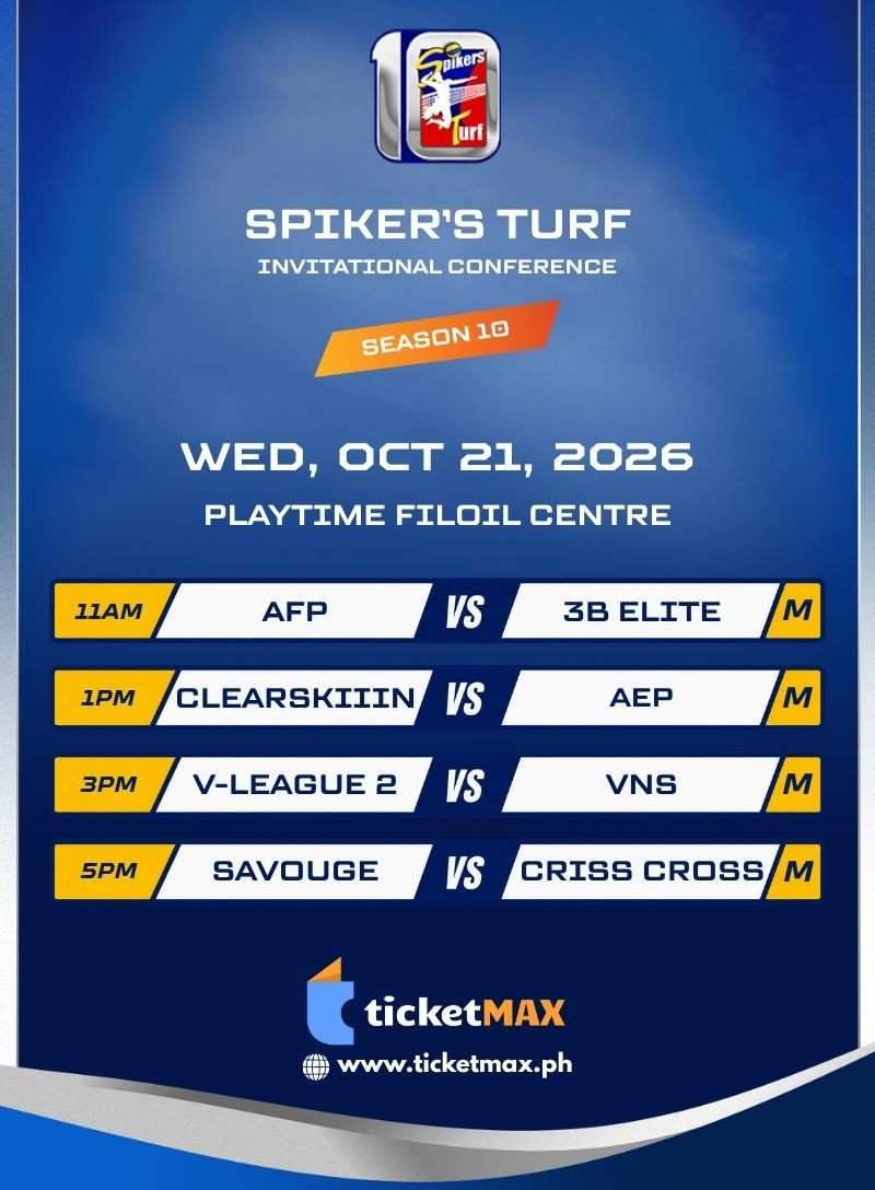 AFP vs 3B ELITE, CLEARSKIIIN vs AEP, V-LEAGUE 2 vs VNS, SAVOUGE vs CRISS CROSS - SPIKER'S TURF SEASON 10 - INVITATIONAL CONFERENCE